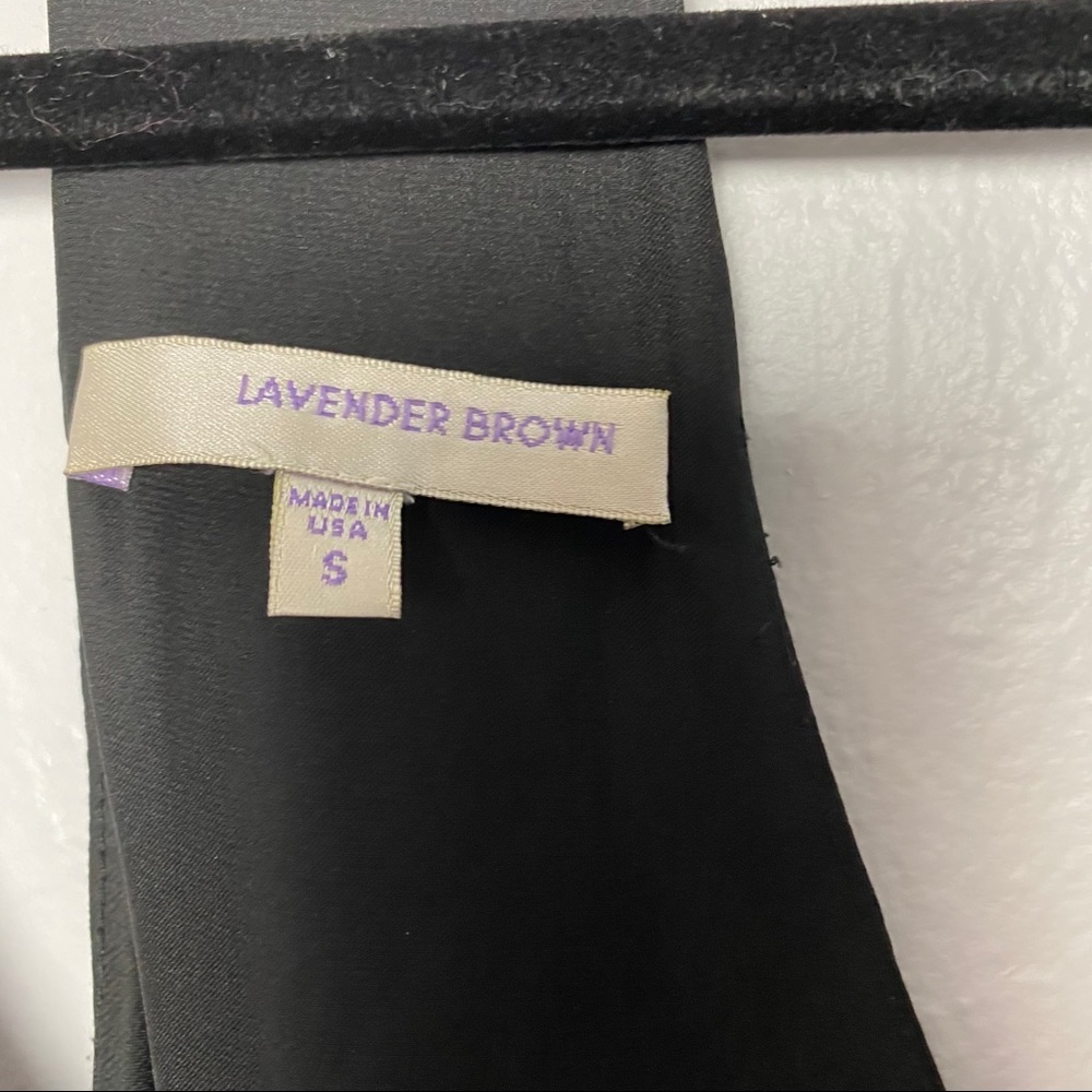NWOT Lavender Brown silk fringe dress - Picture 5 of 6